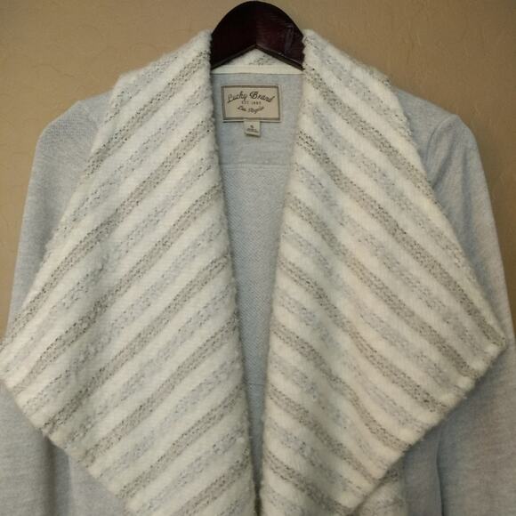 Lucky Brand Waterfall Open Front Textured Cardigan - Picture 4 of 8